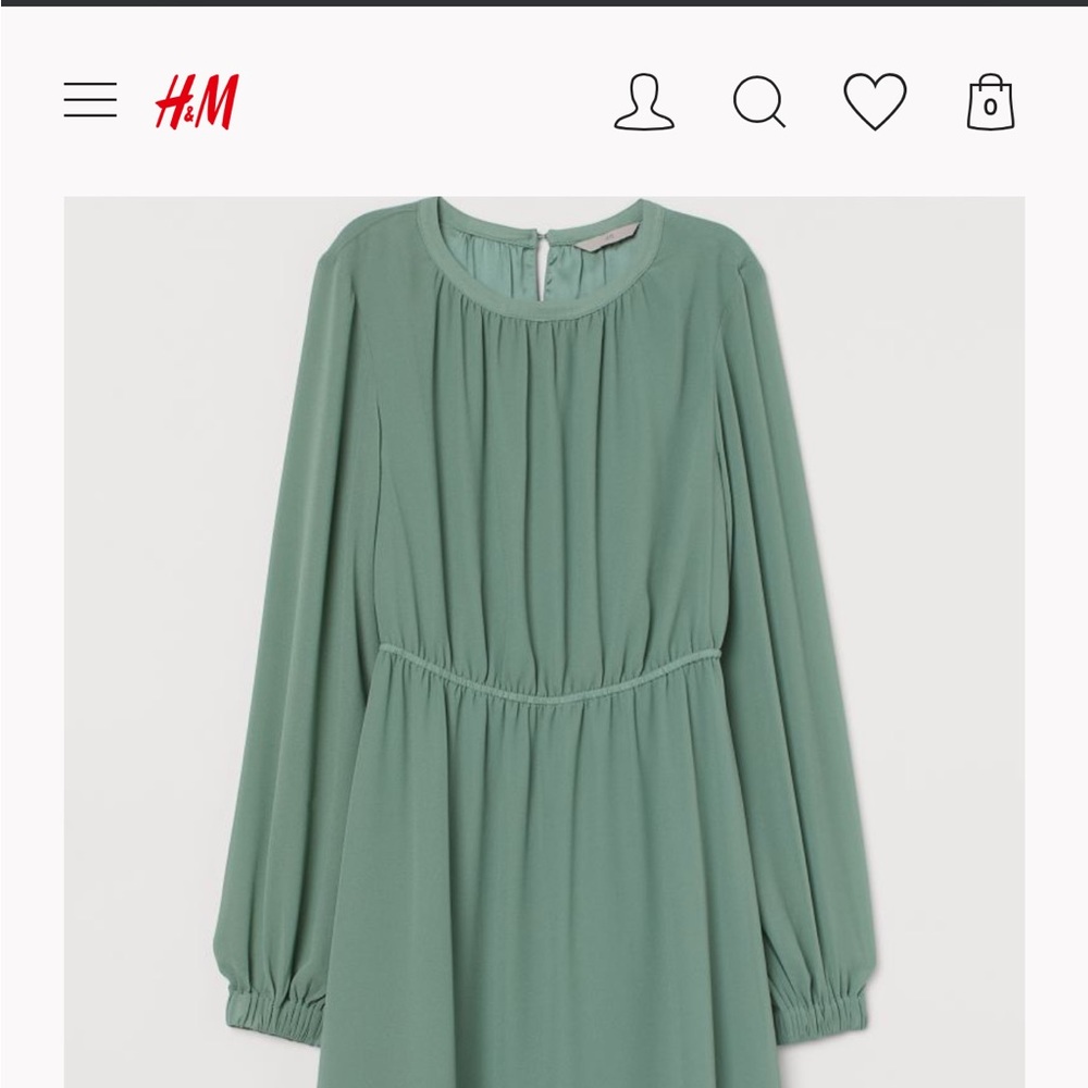 H&M green blue dress